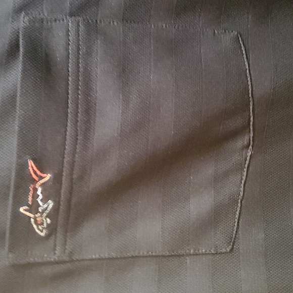 GREG NORMAN for Tasso Elba-Play Dry-LSleeve-Black Striped Polo Shirt-EUC-Sz XL - Picture 4 of 8